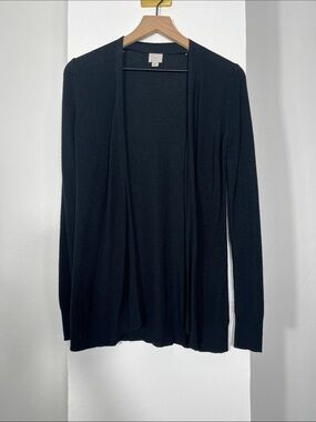 a new day Black Open-Front Ribbed Cardigan